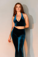 Velvet Halter Top