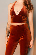 Velvet Halter Top