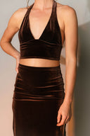Velvet Halter Top