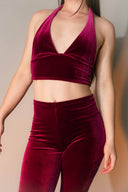 Velvet Halter Top