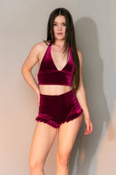 Velvet Halter Top