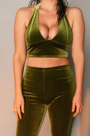 Velvet Halter Top