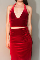 Velvet Halter Top