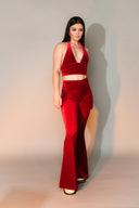 Velvet Halter Top