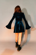 Velvet Hooded Mini Dress