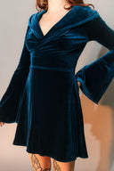 Velvet Hooded Mini Dress