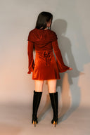 Velvet Hooded Mini Dress
