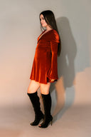 Velvet Hooded Mini Dress