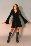 Velvet Hooded Mini Dress
