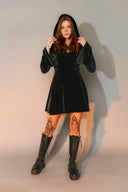 Velvet Hooded Mini Dress