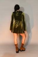 Velvet Hooded Mini Dress