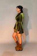 Velvet Hooded Mini Dress