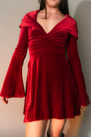 Velvet Hooded Mini Dress