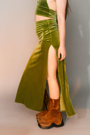 Velvet Split Skirt