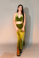 Velvet Split Skirt