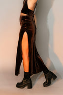 Velvet Split Skirt