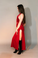 Velvet Split Skirt